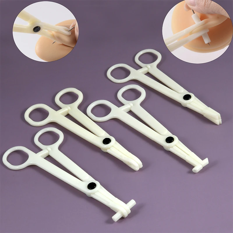 

1PC Professional Acrylic Disposable Piercing Clamp Ear Lip Navel Nose Round Open Septum Piercing Tools Forceps Plier Clamp