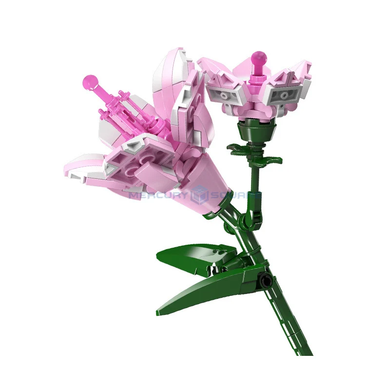 

Rhododendron Model Building Blocks Botanical Collection Series Flower World MOC 24002 DIY Ideas Bouquet Bricks Toy Gift Girls