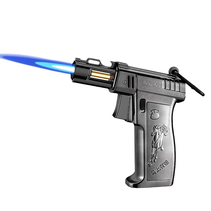 

Metal Pendant Spray Gun Lighter Windproof Jet Flame High Firepower Welding Gun Barbecue Cigar Camping Kitchen Outdoor Lighter