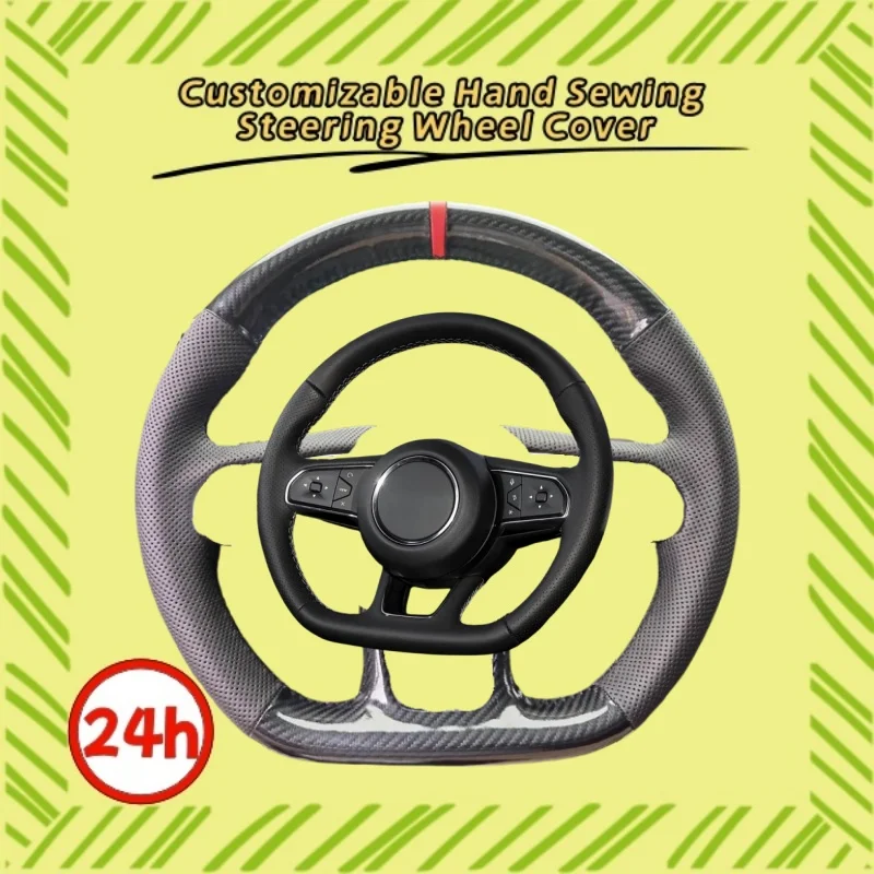 

Carbon Fiber Genuine Leather Protect The Original Leather From Wear And Tear Steering Wheel Cover For LYNK&CO 03 2023-2025