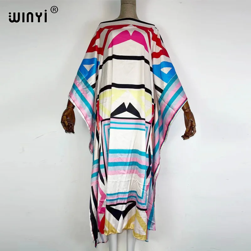 Winyi-Robe africaine style boho, imprimé donchi, style bohémien, élégante, musulmane, abaya, bazin, quelle que soit la marque Broder Riche, 2021