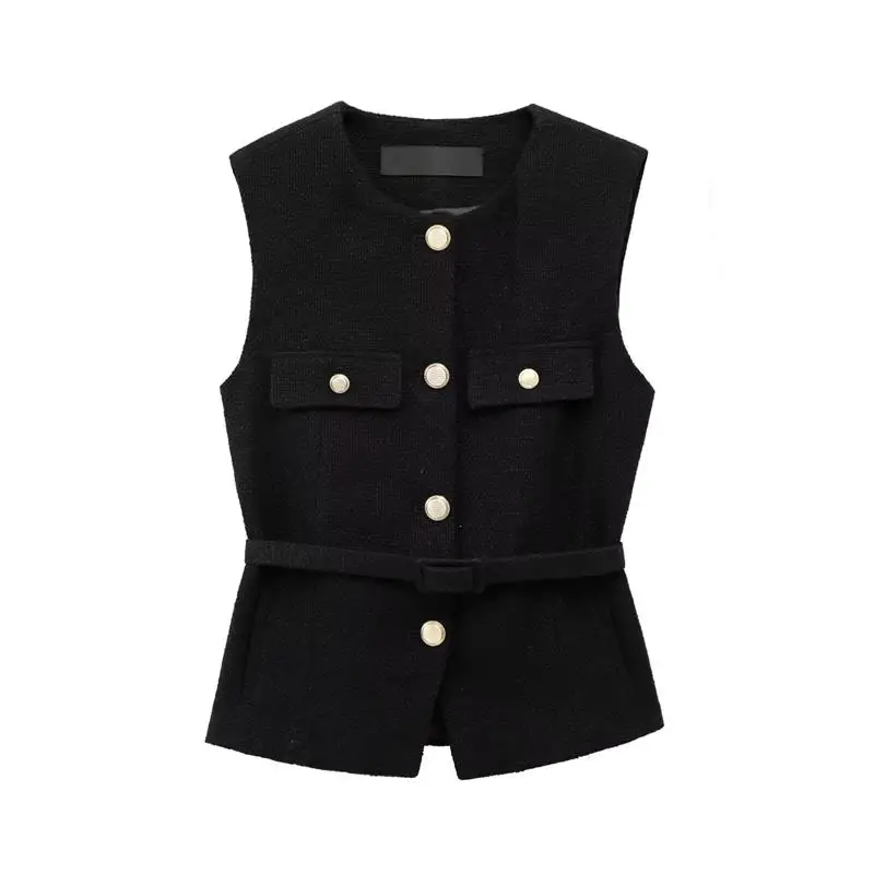 Gilets vestes automne femmes 2025 nouveau Chic Simple mince femmes vestes gilet mode jeunesse élégan
