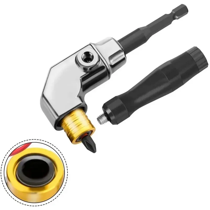 ABFU-90° Right Angle Drill Adapter Made Of Alloy Steel For Confined Spaces, And Compatible With Various Electric Drills