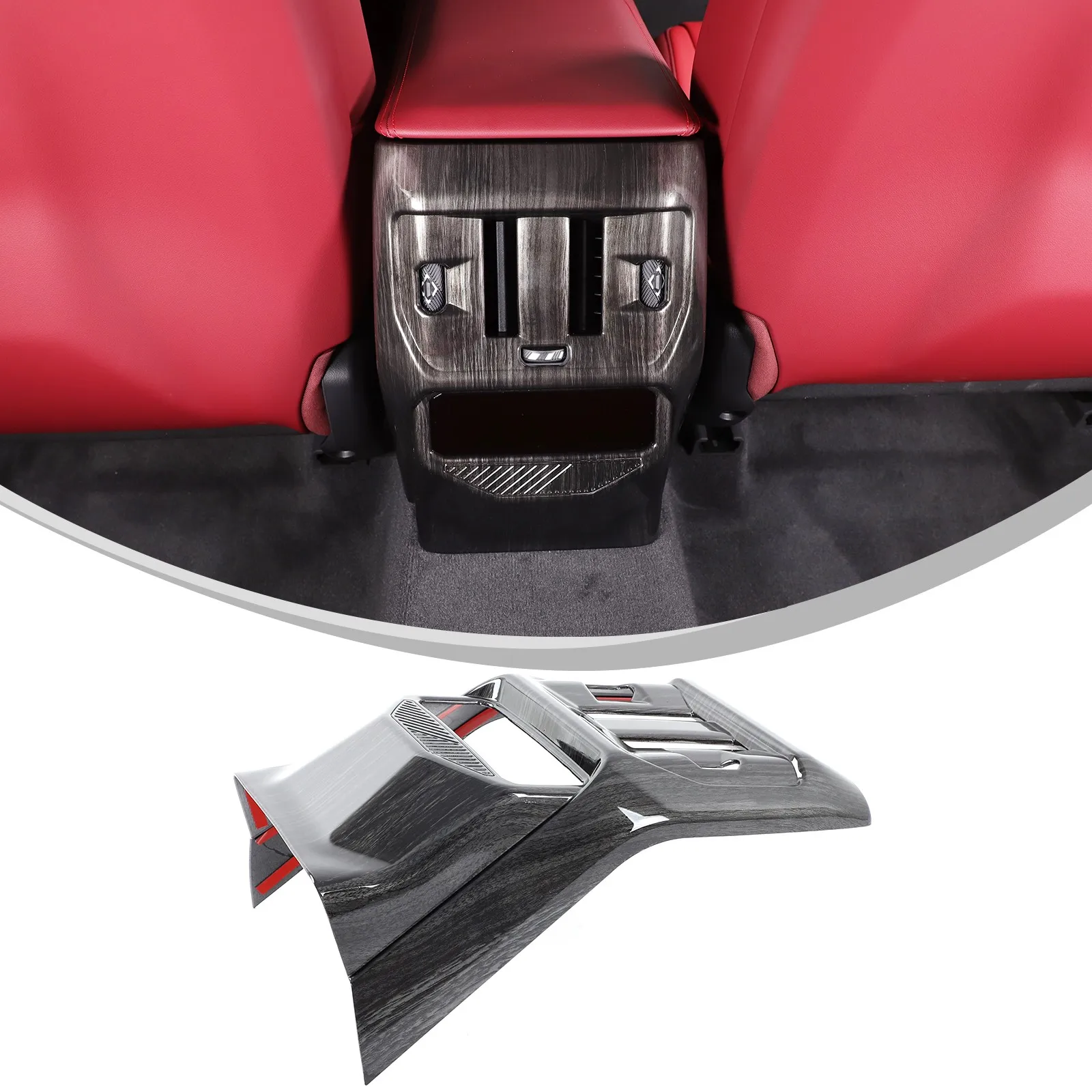 

ABS Carbon Car Rear Air Condition Outlet Panel Anti Kick Cover Trim For BMW X3 G45 2025-2026 Interior Modification Accessories