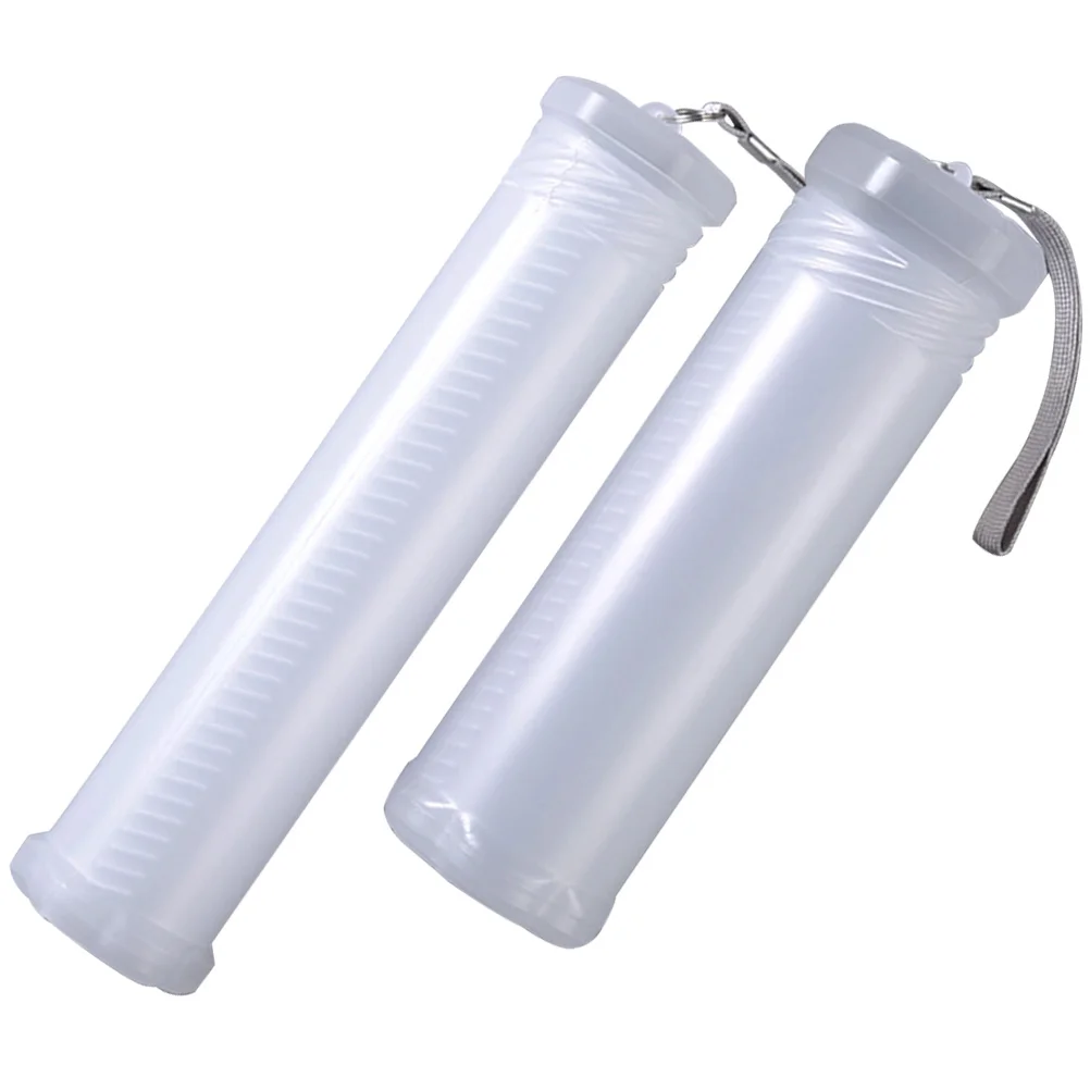 2 Pcs Pencil Case Telescopic Container Retractable Lightweight Transparent Pencils