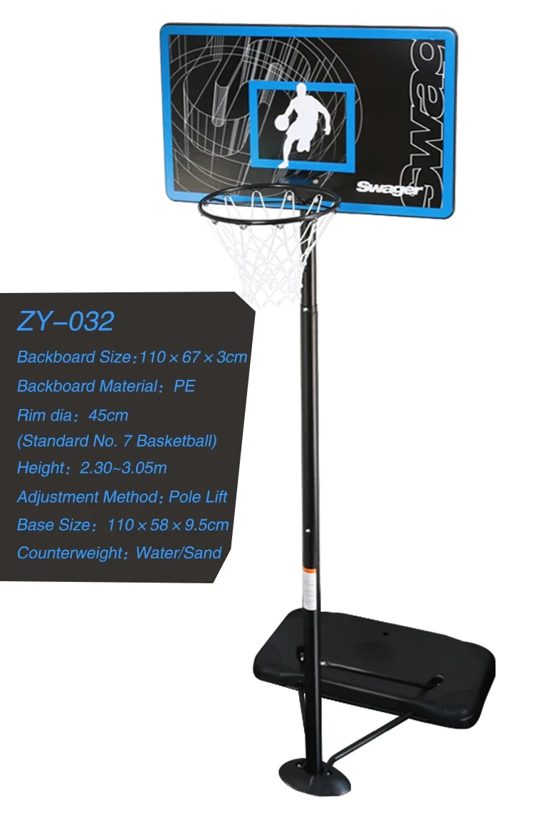 44'' High Quality Cheap Indoor Adjustable Portable Moveable Kids Inground Basket Ball Stand Basketball