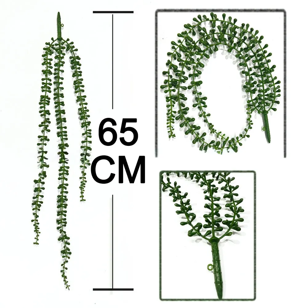 

6 упаковок искусственных сочных подвесных лоз для домашнего офиса, наружного украшения, реалистичные пластиковые зеленые растения