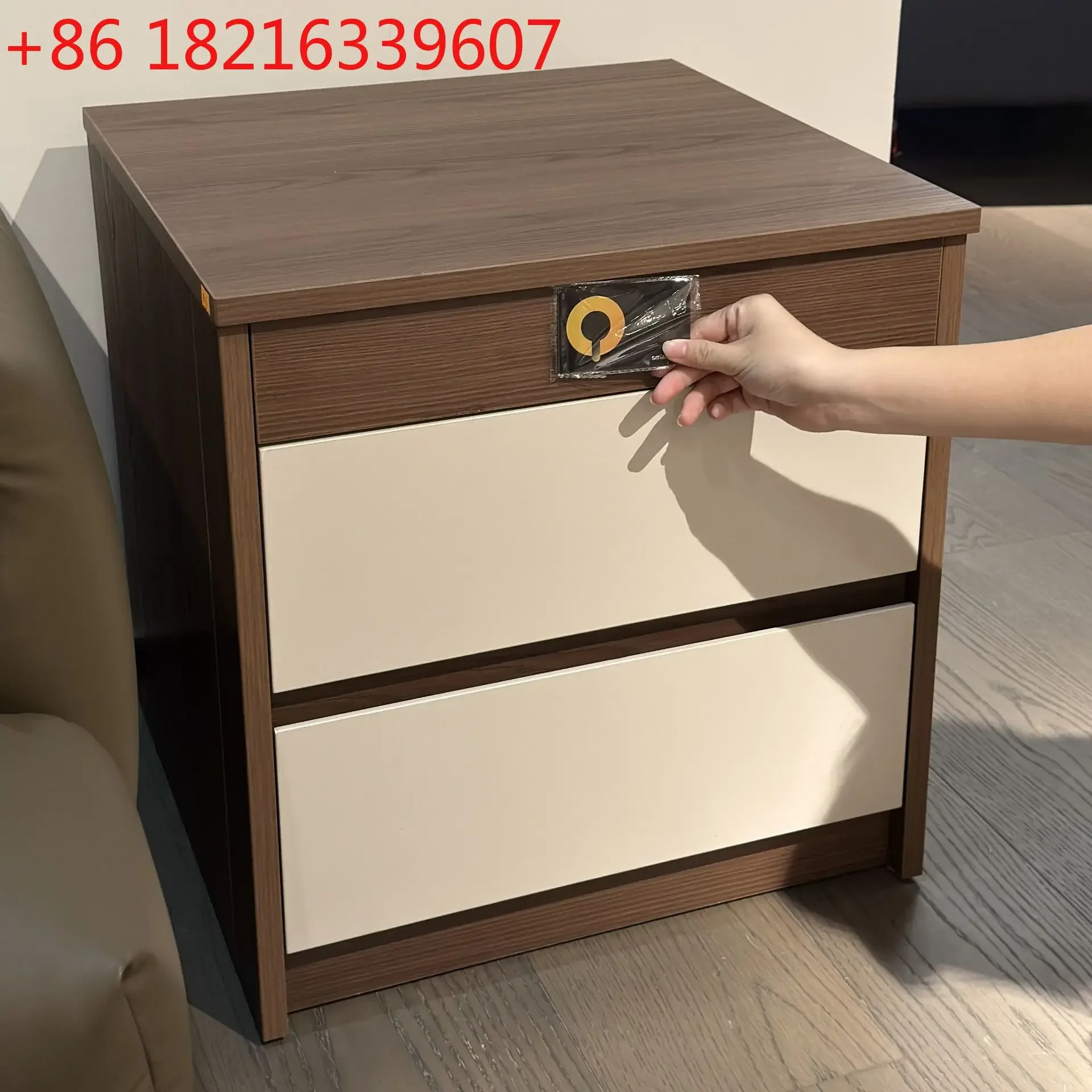 YAO simple hidden compartment bedside table multi-function private money swipe card lock storage dark layer hidden type
