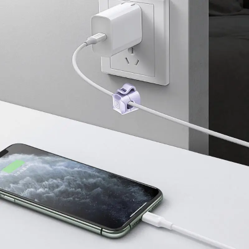 Adhesive Cable Organizer Portable Multifunctional Mini Compact Wire Clips For Cords Christmas Lights Under Desk Cable Winder