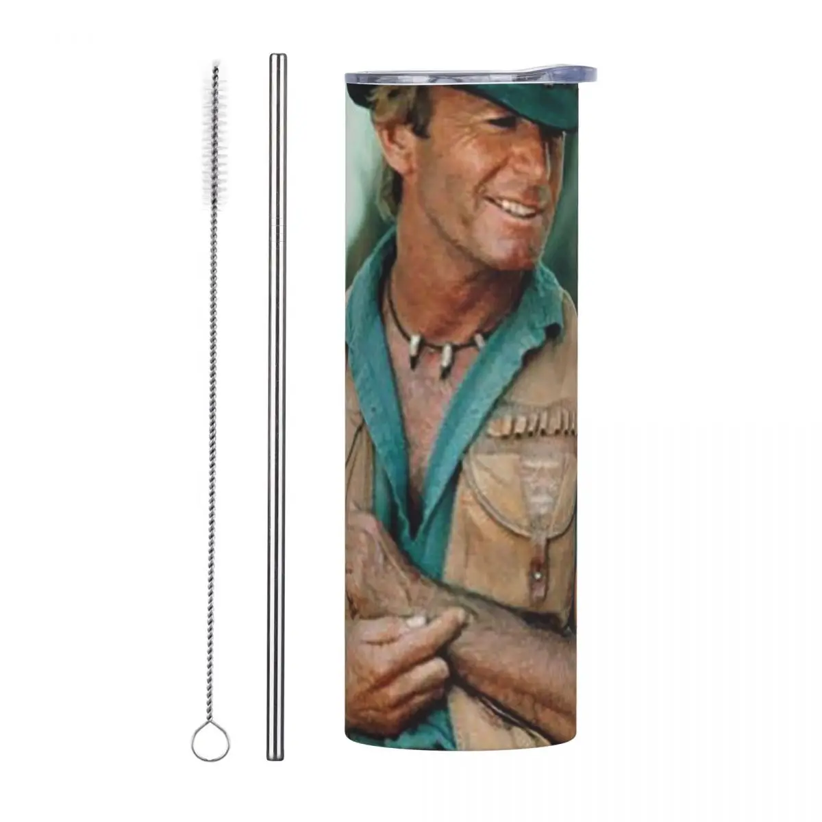 

Paul Hogan Crocodile Dundee Stainless Steel Tumbler Vacuum Insulated Mugs Thermal Cold Bottle Straw With Lid 20oz