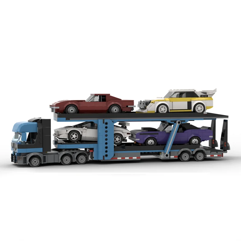 772 pçs moc city campeões supercar carro transportadora alt modelo de construção presente natal blocos de brinquedo montar ideia crianças aniversário
