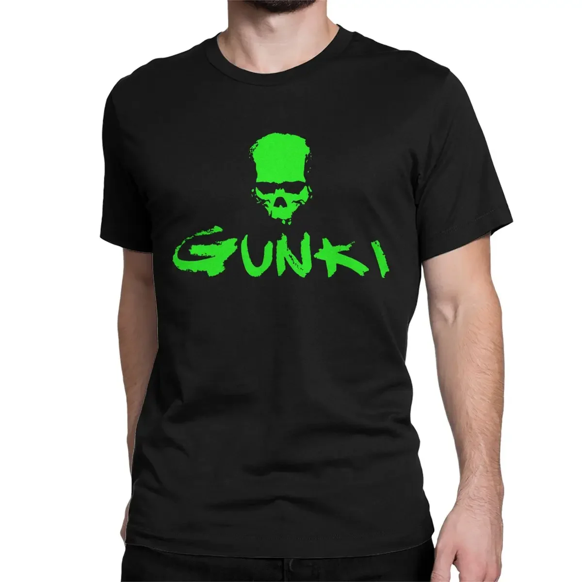 LE Gunki Logo Fishing Angling Skull T-Shirts Men Women Gunki Tees Crew Neck Short Sleeve Printing Clothes