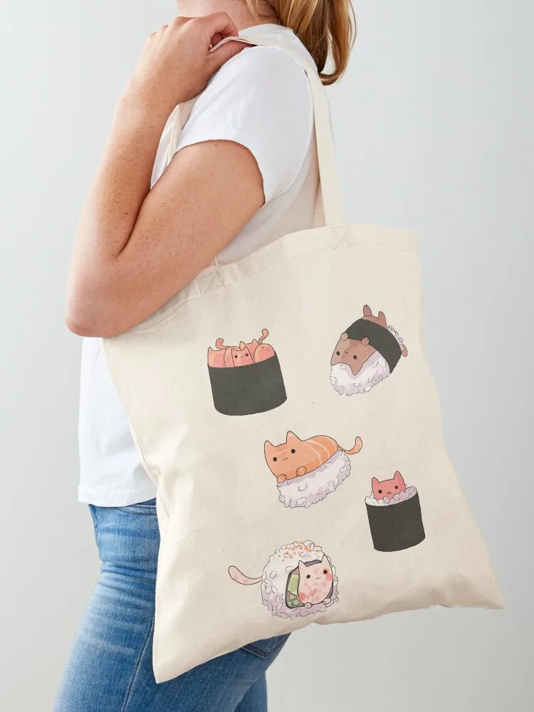 

Сумка-тоут Sushi Cats, сумки для покупок, складная сумка-тележка для покупок, холщовая сумка-тоут для мужчин