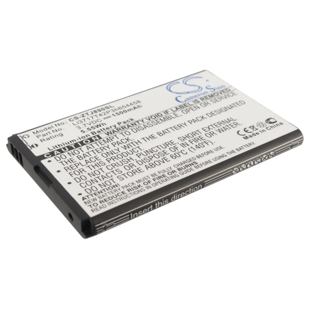 

Li-ion Hotspot Battery for ZTE, 3.7V 1500mAh, Compatible Models: ZTE U790,Authentic,MF63,EUFI890