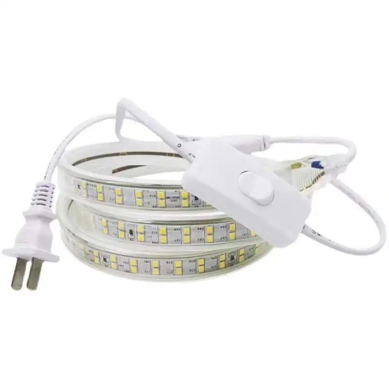 

Super strong light LED Strip double Row 180 leds/m SMD 2835 LED Strip light IP67 Waterproof 110V 1m 2m 3m 5m 10m diode tape