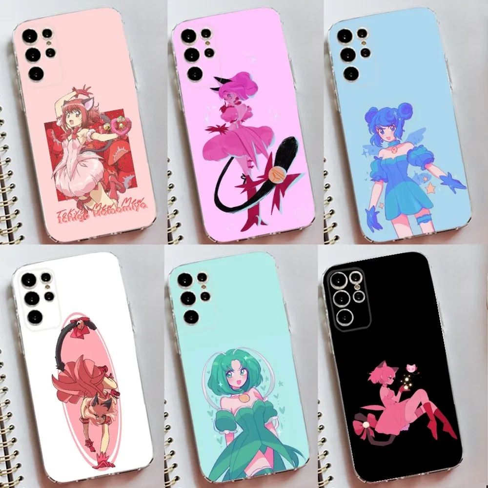 Tokyo M-Mew Mew Phone Case Silicone Case For Samsung S30,S23,S21,S22,S20 Ultra,S20 FE lite,S10,S9,S8 PIus Cover Clear