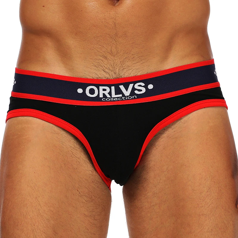 ORLVS Brand Cotton Gay Sexy Underwear Man Jockstrap Underpants Stringi Men\'s Thong and G String Men\'s Panties Bielizna