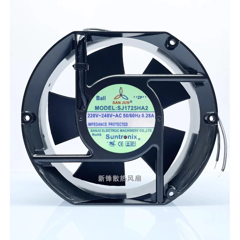 C FOR SAN JUN SJ1725HA2 AC220V-240V 0.28A 17251 17CM 2-Wire Cooling Fan