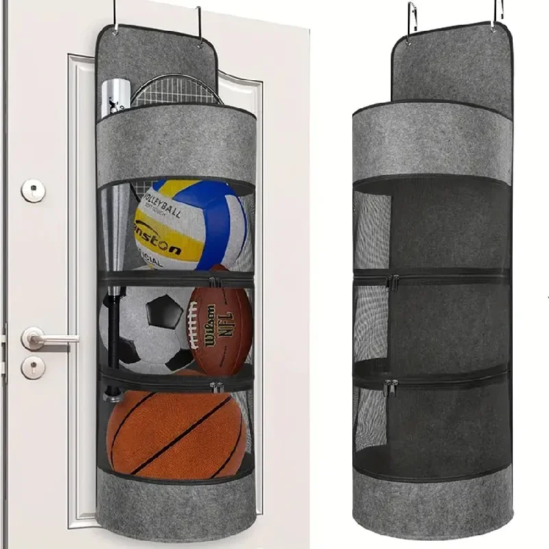

Basketball Storage Bag Mesh Bag Door Hanging Bag Large Capacity Space-saving Hanging Storage Bag