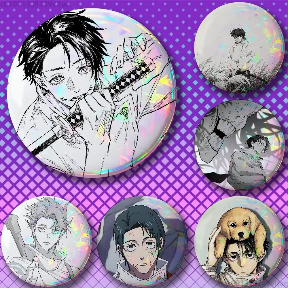 O-Okkotsu Y-Yuta 58mm Badge Brooches on Backpack Clothes Handmade Round Enamel Pins for Jewelry