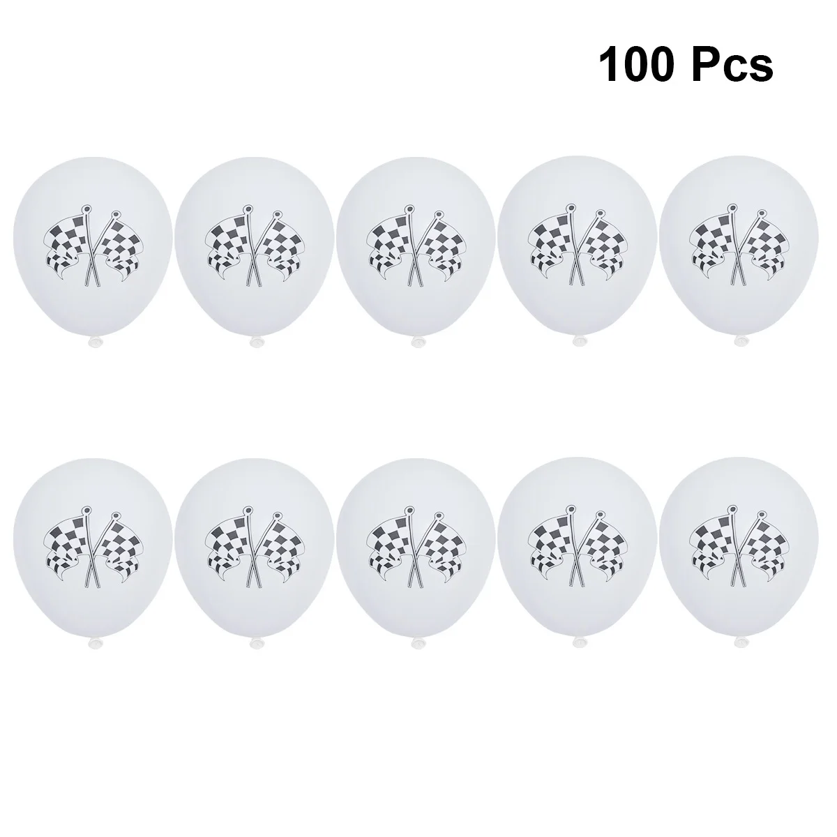 

10Pcs Checkered Racing Balloons Latex Car Themed Party Supplies Decorations Birthday Celebration Racing Flag Balloons