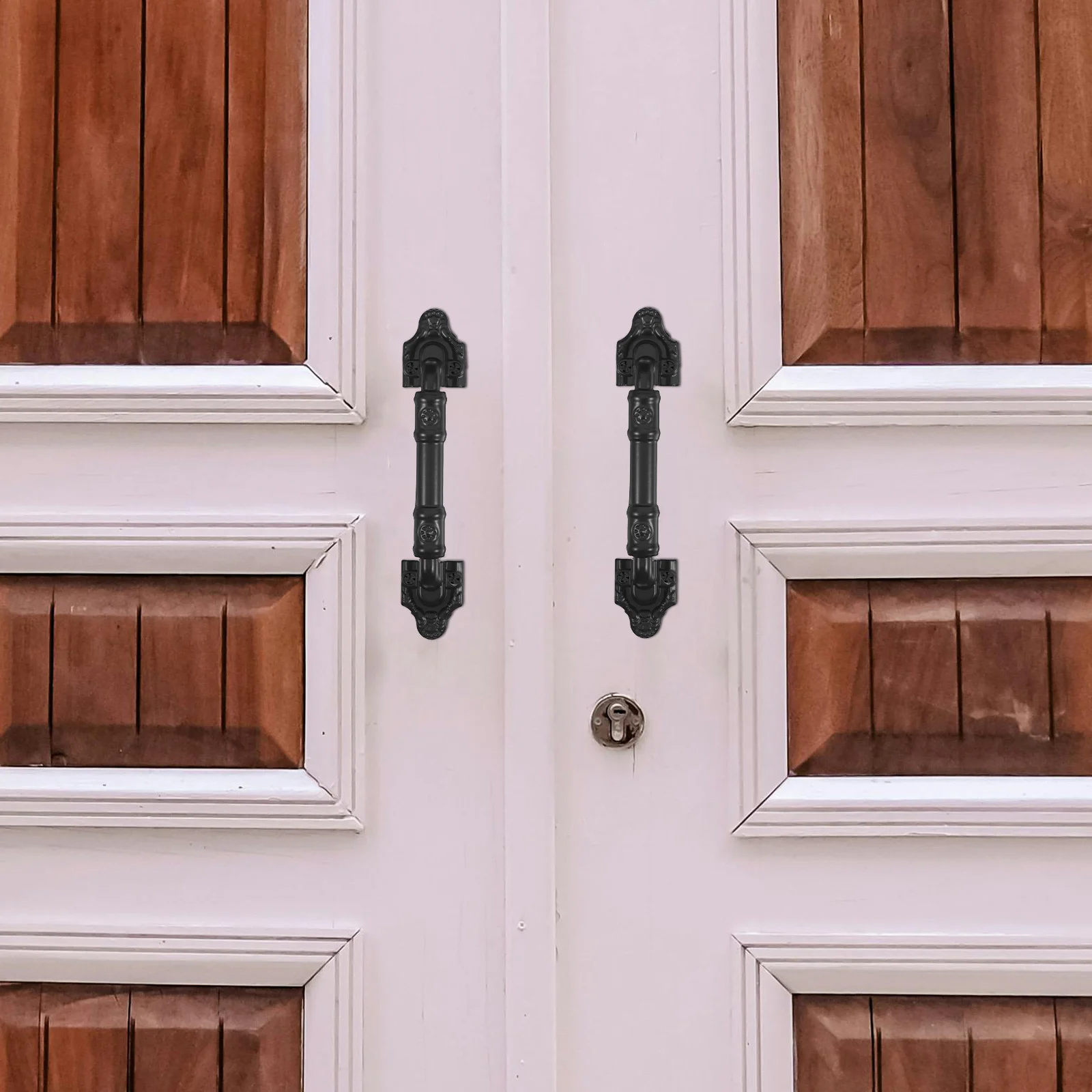 

2pcs Barn Door Handles Heavy Duty No Drill Surface Mount For Sliding Doors Wooden Room Main Doors Gate Cabinet Wardrobe Drawer