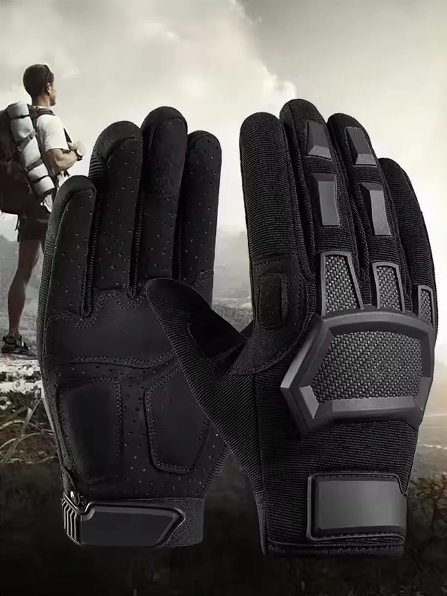 AliExpress NONE Outdoor Training Hiking Cycling Gloves for Men's and Women's All Finger Thick Breathable Wear-resistant Touch Screen Gloves