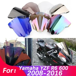 Windshield For Yamaha YZF R6 600 YZFR6 2008-2016 Double Bubble WindScreen Motorcycle Accessories Fairing Deflector