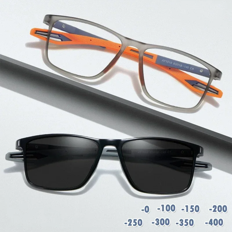 Männer Ultraleicht Photochrome Gläser TR90 Rahmen Myopie Brillen Frauen Männlich Vintage Farbwechsel Sonnenbrille Brillen 0 Bis -4,0 – Detail 5