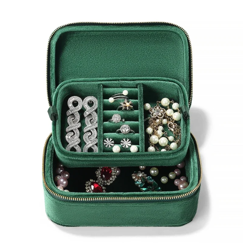 Multi layer jewelry box, large capacity earrings, rings, necklaces, high-end anti oxidation bracelets, jewelry storage box