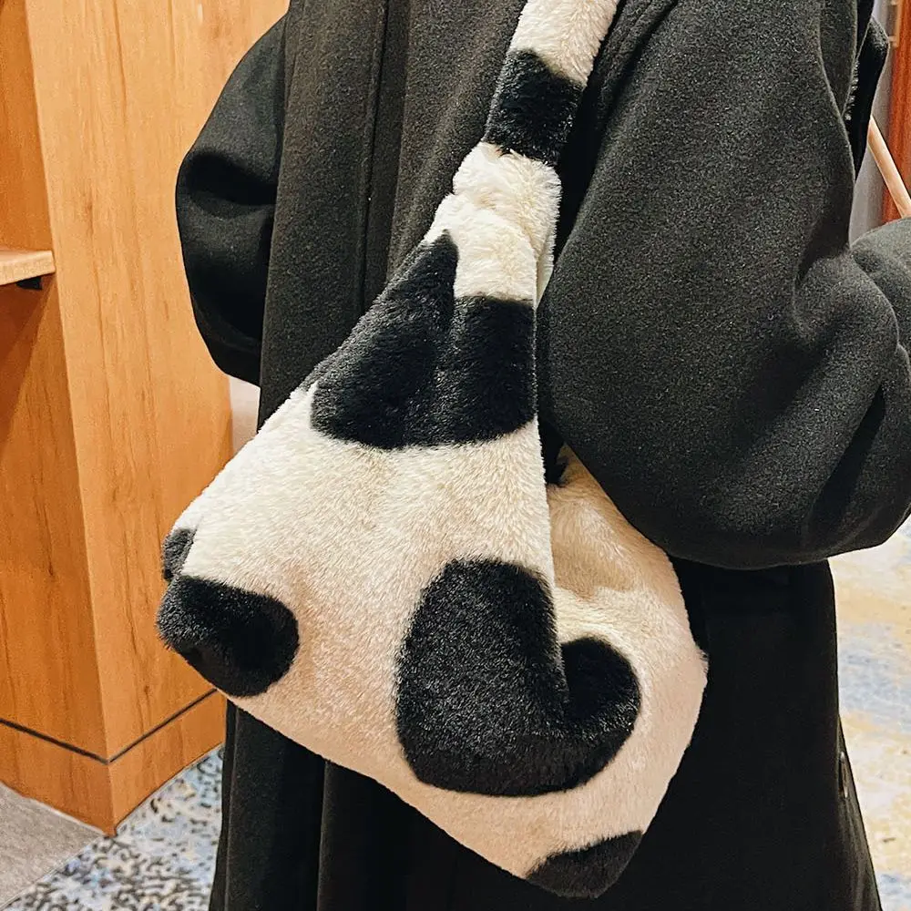 Female Autumn Winter Shopping Bag Handbag Fluffy Shoulder Bag Top-handle Bag Women's Handbags