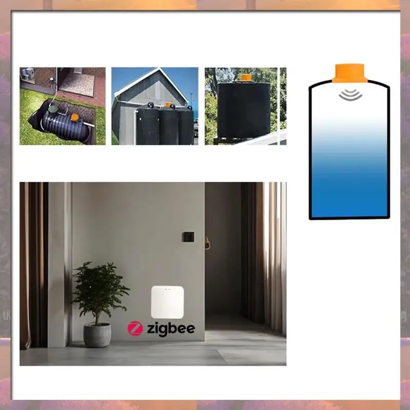 Лидер продаж Tuya Smart Zigbee, монитор уровня жидкости, резервуар в реальном времени, датчик, приложение, монитор, сигнализация уровня воды, вилка европейского стандарта