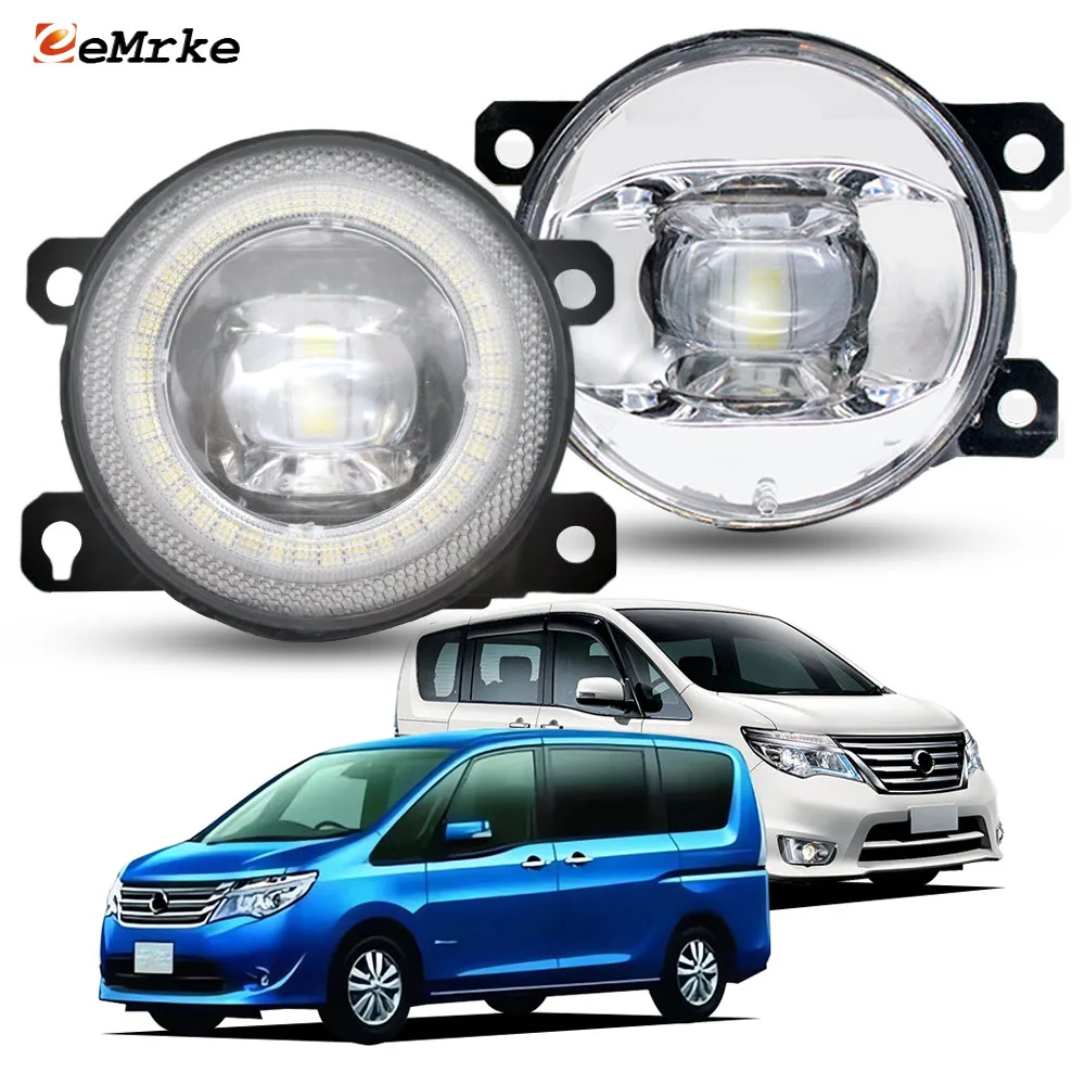 

LED Fog Driving Lights for Nissan Serena Hybird / Highway Star Suzuki Landy Facelift 2014 2015 2016 Angel Eye DRL Ring Daylight
