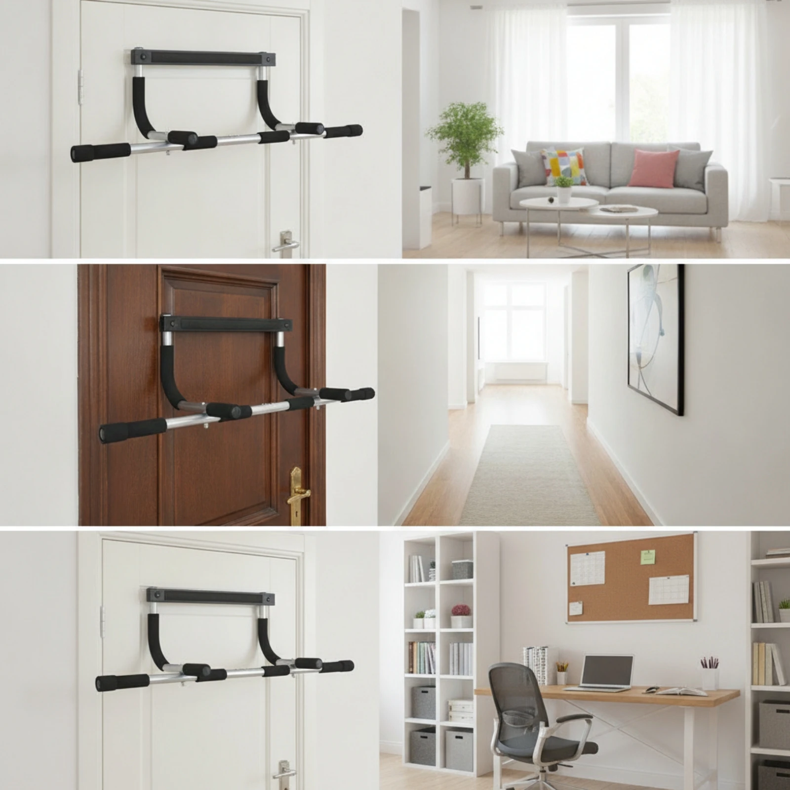 ドア枠懸垂バー 穴あけ不要 懸垂バー フィットネス器具 簡単 - Home Gym Installation のレビューと価格
