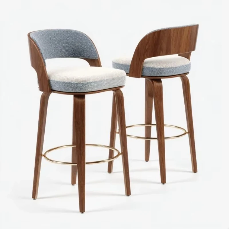 Modern Industrial Restaurant Kitchen Coffee Chairs with Backrests New Restaurant Bar Wood Bench Furniture