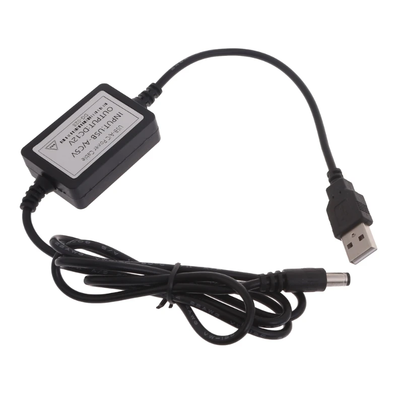 DC5V to 12V USB Step Up Converter Cable USB Power Supply Adapter Cord with 5.5 2.1mm 115cm/45'' Dropship