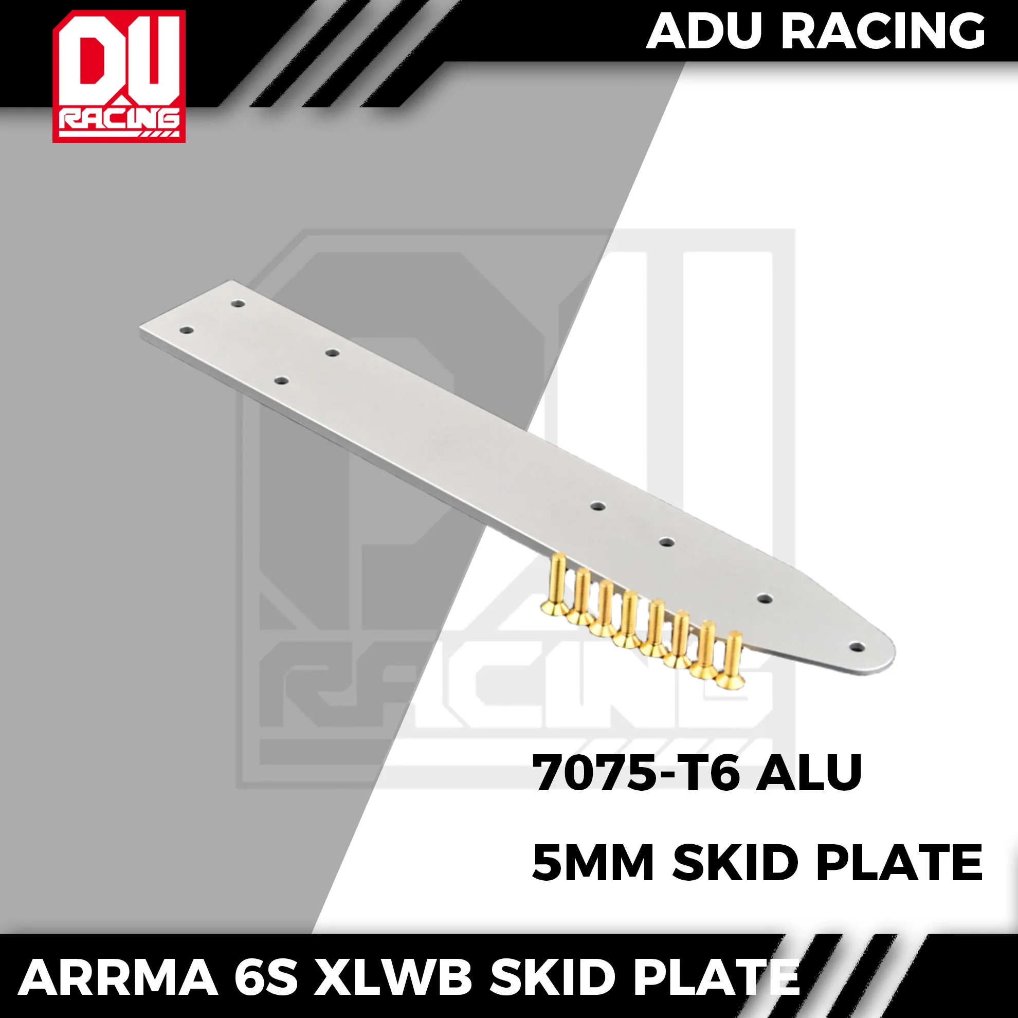ADU RACING 7075-T6 ALU SKID PLATE FOR ARRMA 6S XLWB chassis,mojave bigrock fireteam chassis