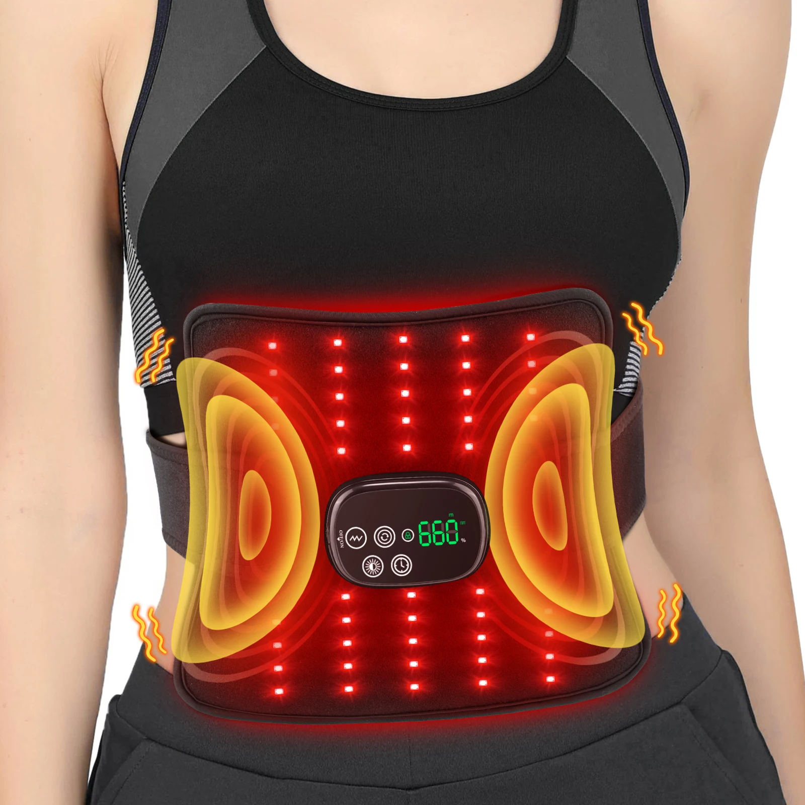 Multifunctional Cordless Massage Pad 660nm & 850nm Light Portable LED Light Wrap Pad for Knee Back Shoulder Waist Joint Relax