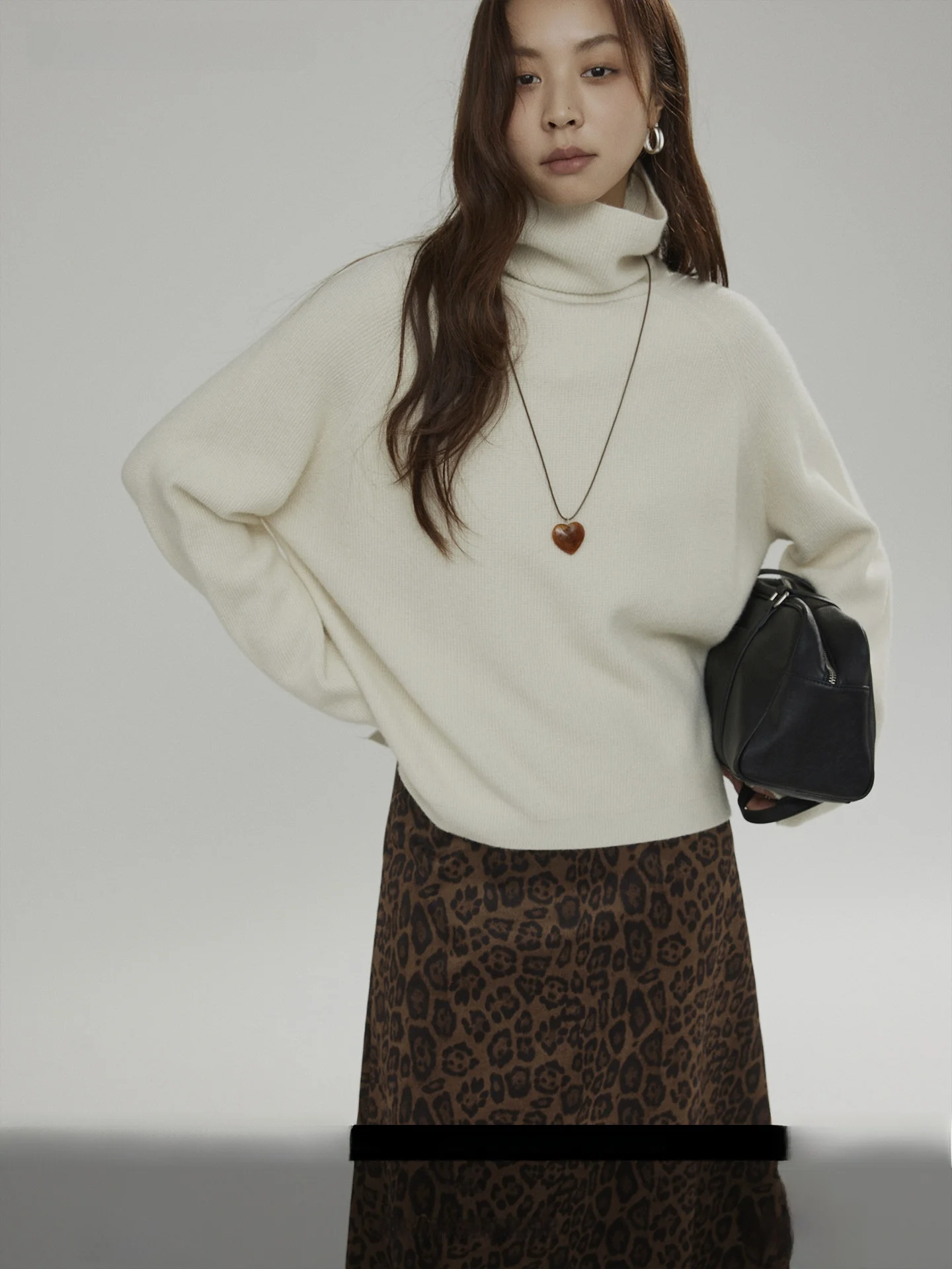 

Joli Choose Autumn Winter High Ne Casual Women's Knitwear Ele Simple Sle Premium Feeling Small ence