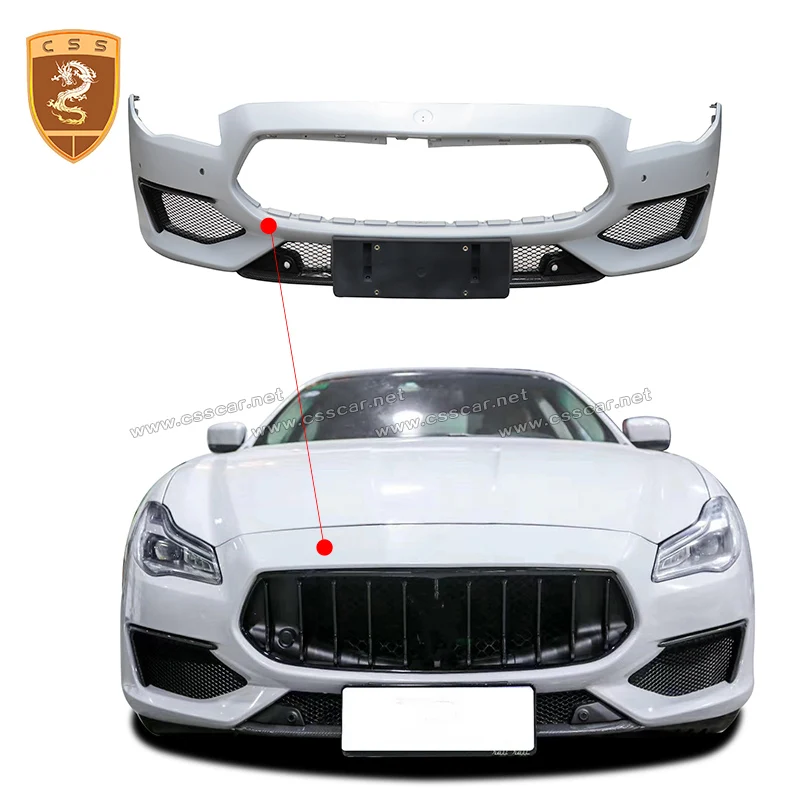 Auto Bumpers Modified Accessories for Maserati Quattroporte Front Bumper Bottom Lip Splitter GTS Style Body Kits Replacement