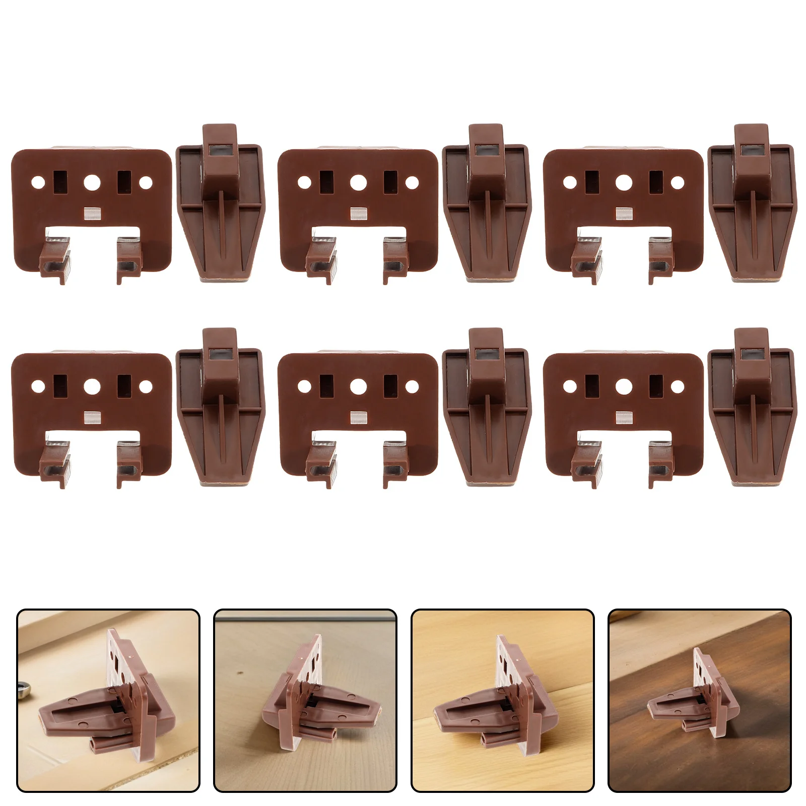 

10Sets Drawer Slider Rail Assembly Universal Fit Plastic Track Guides for Kitchen Cabinet Desk Drawer Repair Slide Hardware Kit