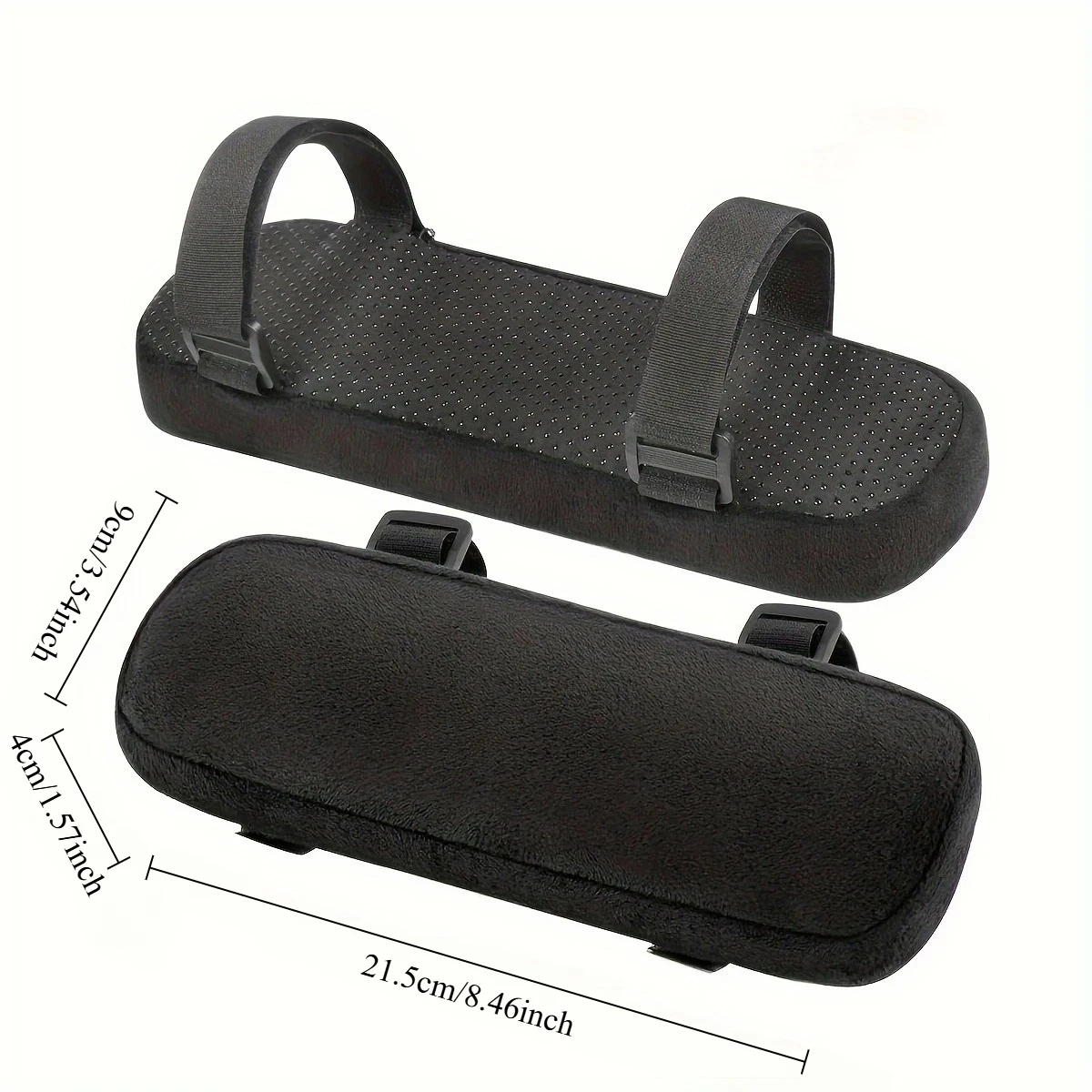 قطعتان من وسائد مسند ذراع الكرسي الناعمة لوسائد مسند ذراع كرسي المكتب المنزلي يمكن إزالتها وتنظيفها