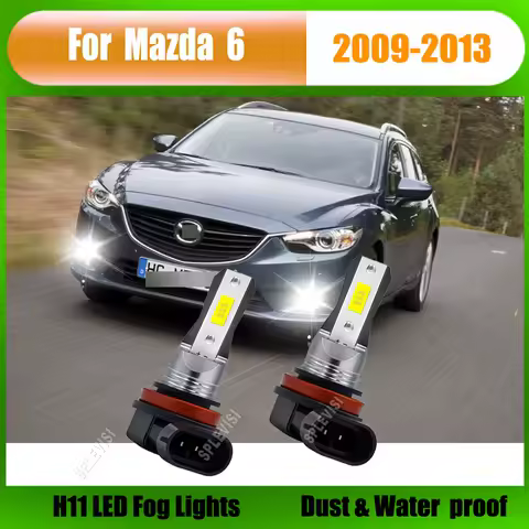 H11 H8 H9 LED Fog Lights Automotive Lighting 12v CSP Chips - 60000K Xenon White For Mazda 6 2009 2010 2011 2012 2013