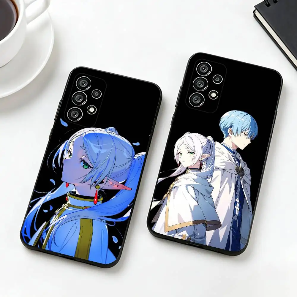 Frieren b-Beyond Journey's-End  Phone Case Black Silicone Soft For Samsung S25,S24,S21,S22,S23,S30,Ultra,S20,Plus,Fe,Lite