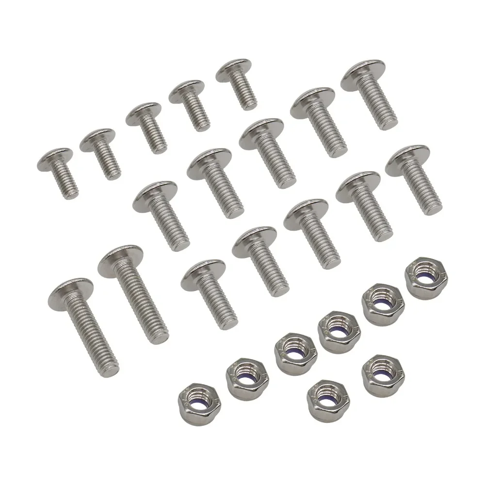 Kit de 25 Piezas de Tornillos, Tuercas y Accesorios de Plástico para Guardabarros de Yamaha Banshee
