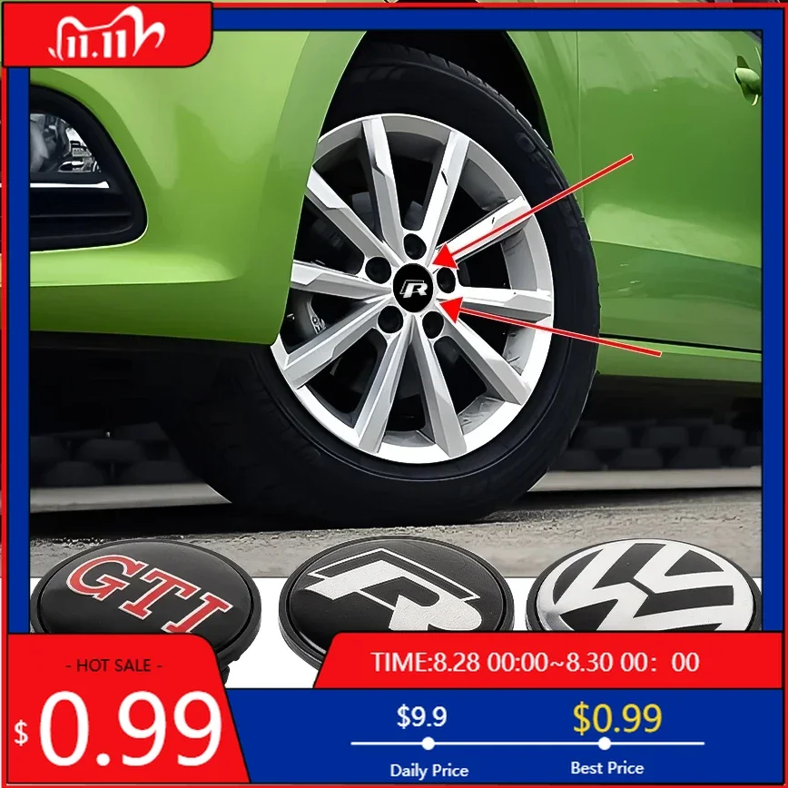 

Колпаки ступицы 4 шт. 65/66 мм, центральная крышка ступицы колеса автомобиля, значок для Volkswagen MK6 Golf R GTI Touareg Jetta GTD CADDY Polo Tiguan Pa