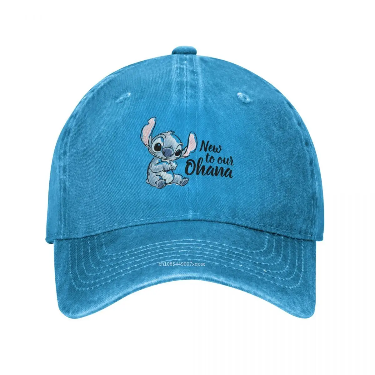 Lilo & Stitch New To Our Ohana Baby Men Women Baseball Cap lilo and stitch Distressed Denim Caps Hat Vintage Activities Sun Cap