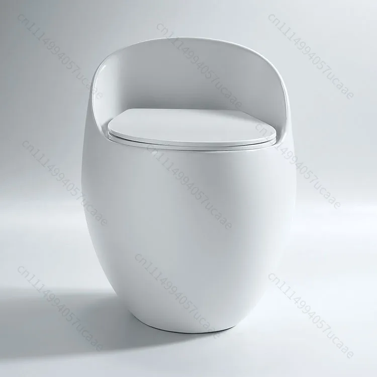 High Quality Dual-Flush Modern Hotel Use Siphonic Type WC Egg Shape Ceramic Sanitary Ware Toilet Bowl with S-trap
