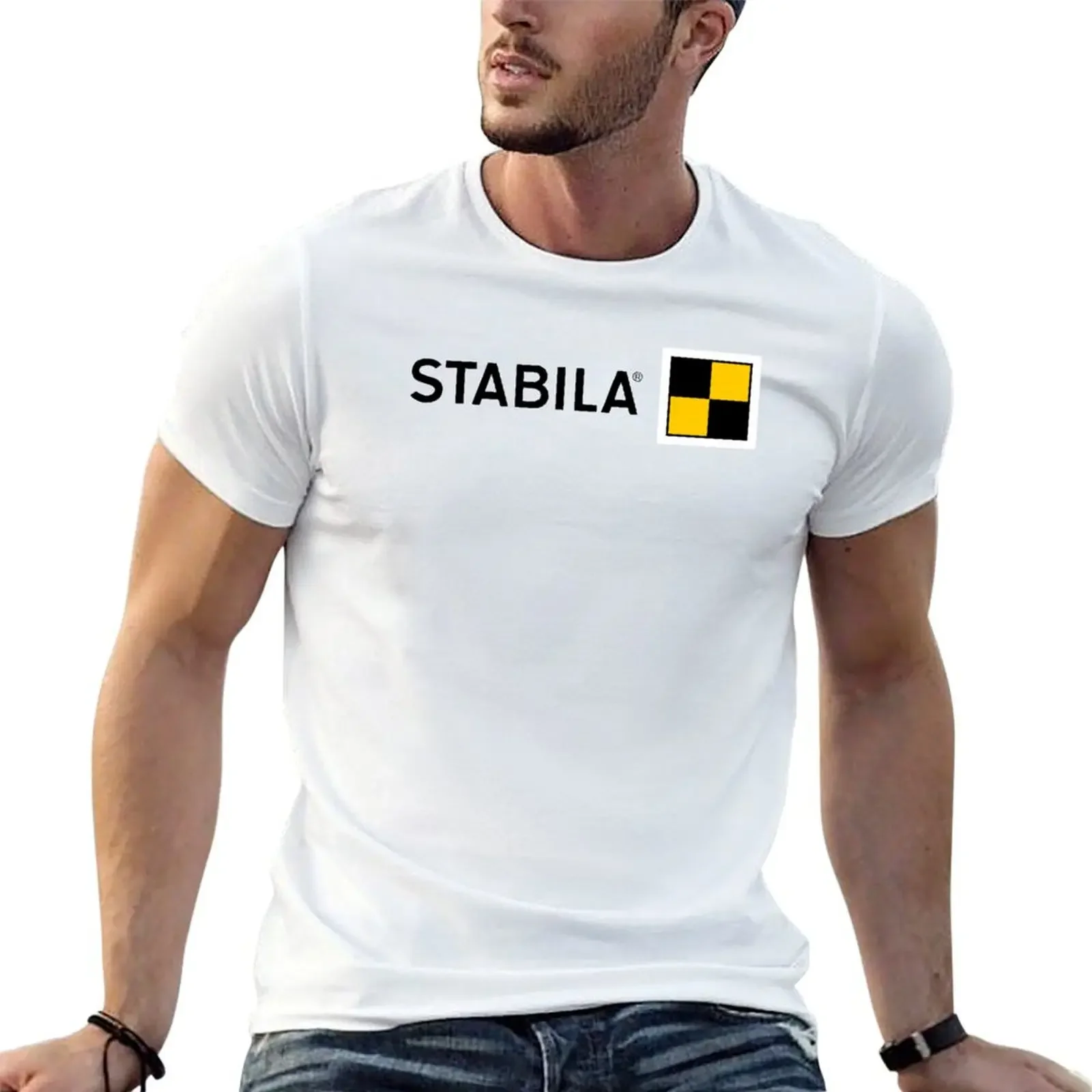 measuring tools stabila T-shirt anime korean fashion plain black t shirts men