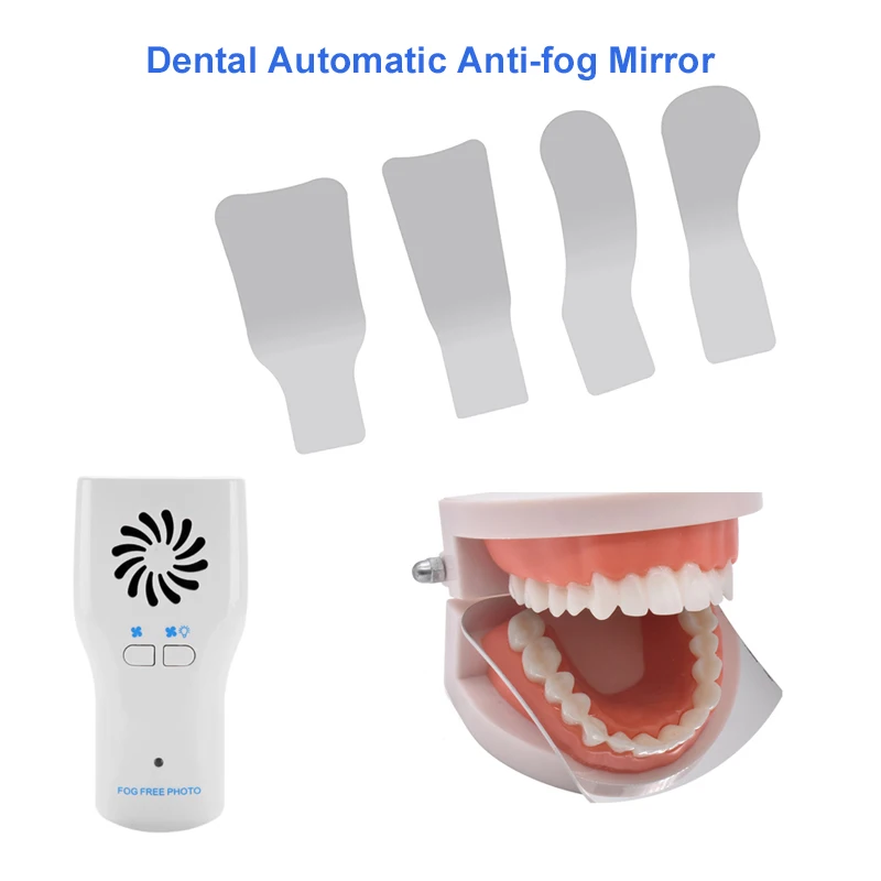 

Dental Automatic Anti-fog Mirror Set Intraoral Photography Stainless Steel Mirror with LED Light Occlusal Orthodontic Reflectors